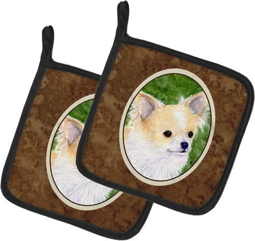 Miniatura 242 de Caroline's Treasures SS8617PTHD - Juego de soportes para ollas de cocina resistentes al calor, almohadillas calientes para horno para cocinar, Husky