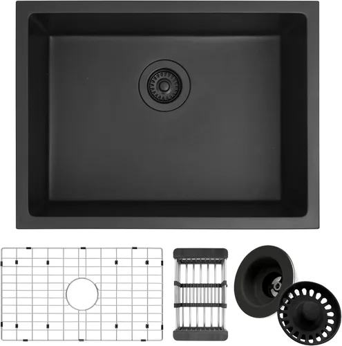 Miniatura 8 de Fregadero de cocina dorado de 30 pulgadas, fregadero de cocina de acero inoxidable SUS304 de montaje inferior, fregadero de cocina grande y profundo