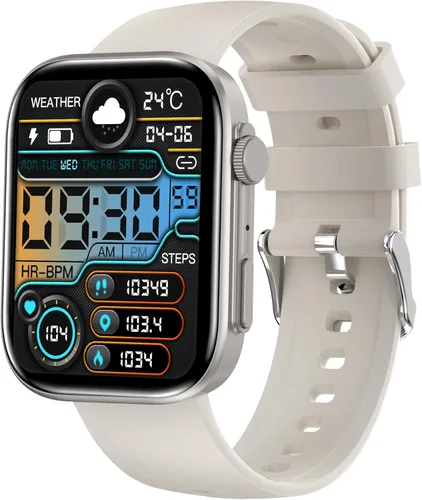 Miniatura 10 de Relojes inteligentes para hombres y mujeres, hacer/responder llamadas, pantalla HD de 2.01 pulgadas con más de 260 caras de reloj, monitor