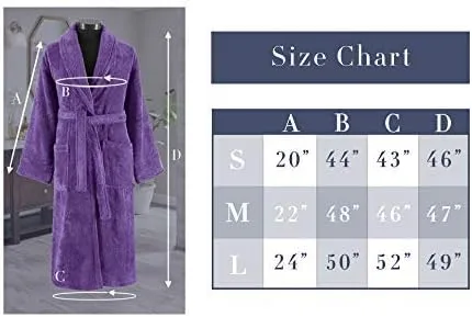 Miniatura 7 de Classic Turkish Towels - Luxury Terry Cloth Robe for Men and Women, 100% Turkish Cotton, Soft and Plush, Long Unisex Bathrobe