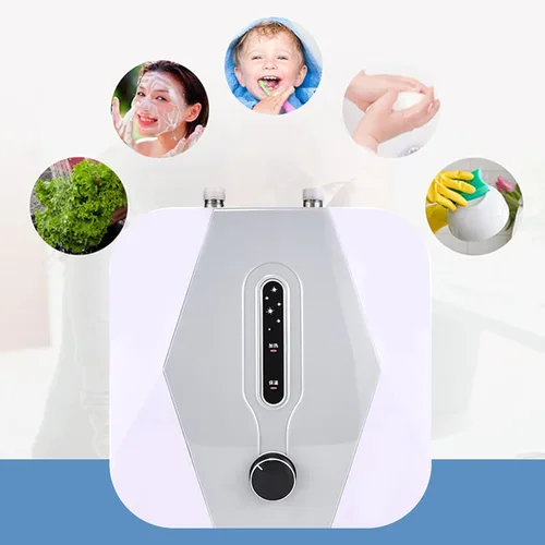 Miniatura 3 de Calentador de agua eléctrico, mini tanque de almacenamiento de calentador de agua caliente, calentador de agua eléctrico de 110 V, cocina y hogar, 8