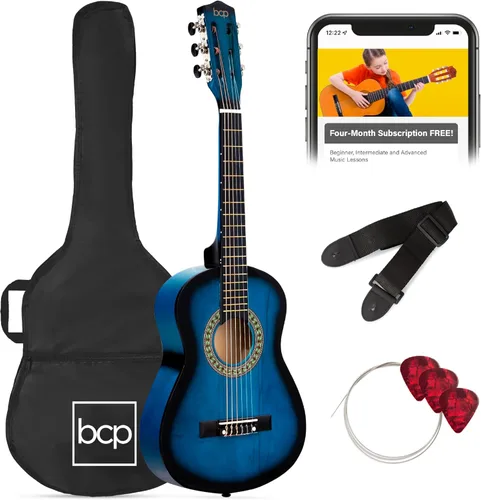 Miniatura 16 de Best Choice Products Kit de Iniciación de Guitarra Acústica de Madera Completa para Principiantes de 38 Pulgadas con Funda de Transporte, 6 Púas