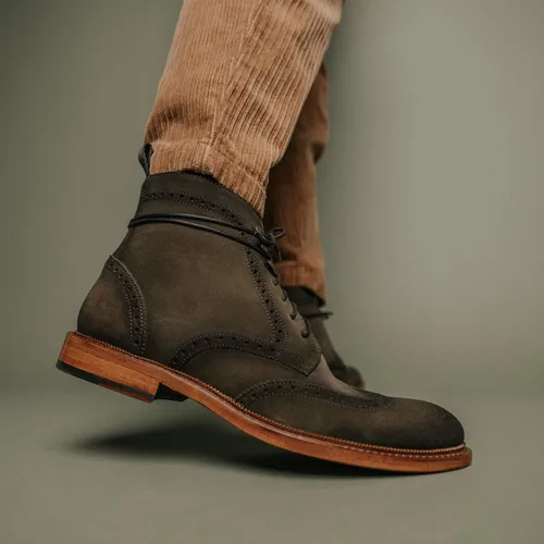 Miniatura 5 de TAFT Botas The Mack para hombre con cuero natural Vachetta de grano completo