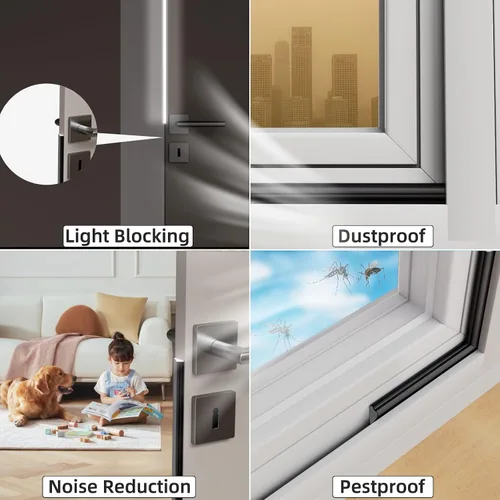 Miniatura 7 de 1 paquete*9.8 pies de cinta adhesiva en forma de cuña de espuma para sellado de ventanas y puertas, relleno para la abertura del marco exterior