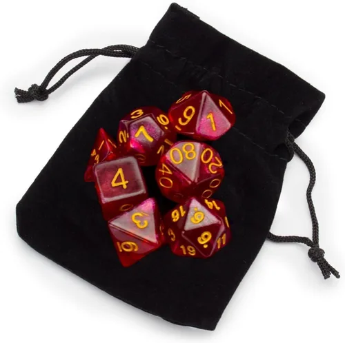 Miniatura 3 de Wiz Dice Serie II - Juego de dados poliédricos para juegos de rol de mesa de aventura con una bolsa de dados - Juego de dados DND, adecuado