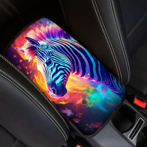 Miniatura 15 de Funda para reposabrazos de automóvil, ajuste universal para la mayoría de automóviles, SUV, camiones, sedán, patrón fresco, plegable, cómoda, Oso