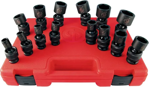 Miniatura 8 de Chicago Pneumatic SS814D - Unidad cuadrada de 1 pulgada, métrica profunda, 6 puntos, juego de llaves de impacto (4 piezas)