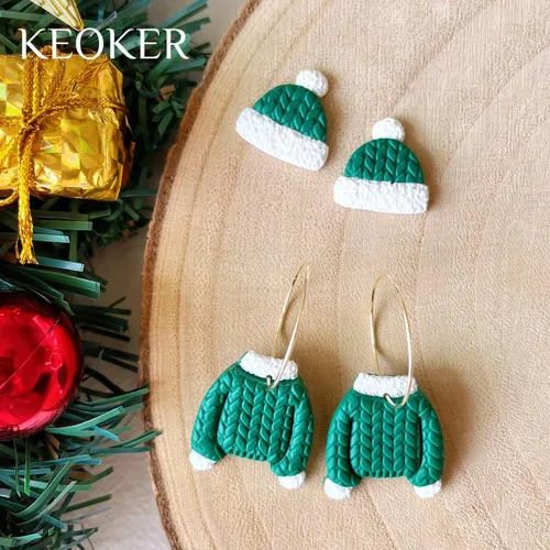 Miniatura 4 de Keoker Hoja de textura de arcilla polimérica para Navidad, tapete de textura de arcilla navideña para hacer aretes, joyas, herramientas de aretes