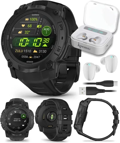 Miniatura 6 de Garmin Instinct 3 Edición Táctica, Pantalla de Carga Solar, 45mm, Reloj Inteligente GPS Resistente para Exteriores con Soporte de Balística