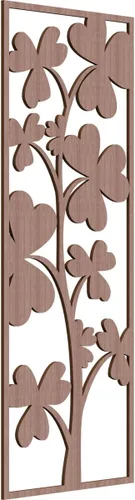Miniatura 98 de 9 3/8 pulgadas de ancho x 24 3/8 pulgadas de alto x 1/4 pulgadas de alto, Bradford Paneles de pared decorativos de madera de calado, roble rojo rojo