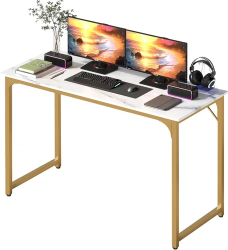 Miniatura 26 de BestOffice Escritorio para computadora, escritorio de oficina en casa, estilo moderno y simple para oficina en casa, estudio y escritura