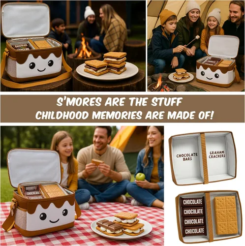 Miniatura 2 de THE S'MORES COMPANY - Organizador de S'mores con bandeja, kit de caja de aperitivos S'mores para suministros de S'mores, accesorios de camping