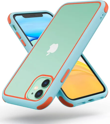 Miniatura 22 de Mobnano Funda transparente para iPhone 11, con protección multicolor a prueba de golpes, no amarillenta, anti arañazos, parte trasera