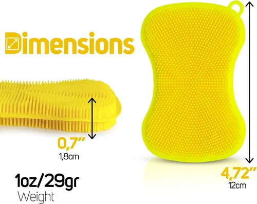 Miniatura 8 de Estropajo de Silicona para Lavar Platos de Cocina - Esponjas Mágicas de Grado Alimenticio Multiusos Mejores Esponjas Limpieza de Superficies