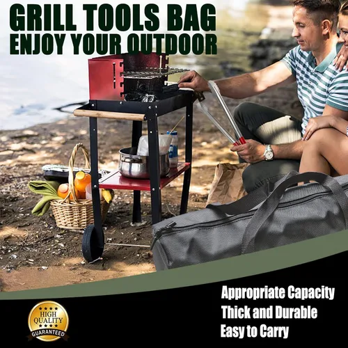 Miniatura 3 de Bolsa de almacenamiento de accesorios para barbacoa, bolsa de herramientas para almacenamiento de herramientas de barbacoa, almacenamiento