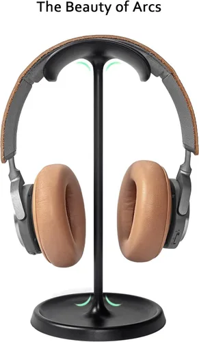 Miniatura 3 de Soporte para auriculares, Soporte curvo para auriculares con bandeja de almacenamiento, Soporte pesado para auriculares de juegos para AirPods Max