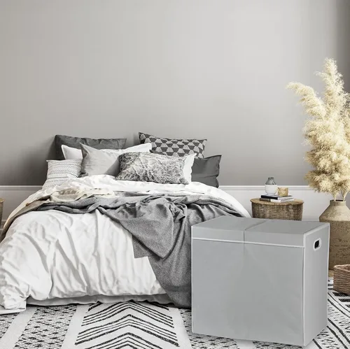 Miniatura 3 de Simple Houseware - Cesta doble para la ropa sucia, con tapa y bolsas extraíbles, color gris