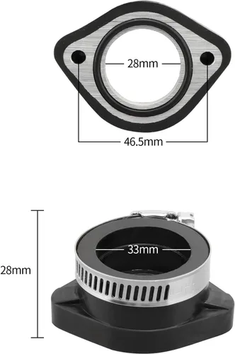 Miniatura 2 de NIBBI Piezas de Carrera para Motocicleta 125CC Colector de Admisión de Aire 33mm Colector de Carburador Adaptador de Carburador Adaptador