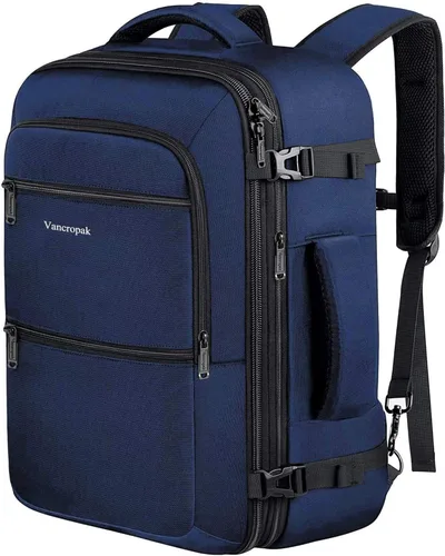 Miniatura 10 de Vancropak Mochila de mano de 13.2 gal, expandible, extragrande, aprobada para viajar en avión, resiste el agua, maleta, ligera, fin de semana