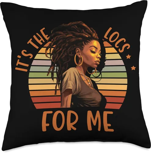 Miniatura 5 de Locs Afro Dreadlocks Love Natural Beauty Hair It's the Locs for Me Afro Hair - Almohada negra americana africana, 16 x 16 pulgadas, multicolor