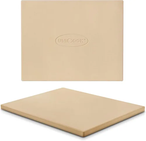 Unicook, piedra de cerámica resistente para pizzas, piedra para hornear, pizzera, perfecta para horno, asador y parrilla, resistencia a los choques