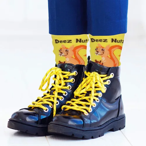 Miniatura 8 de TC9SOCKS Funny Socks Deez Nuts Meme Socks Squirrel Lovers Socks Fun Socks Unisex Funky Socks Casual Dress Socks