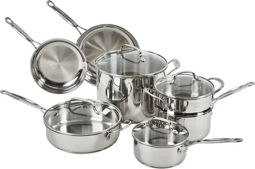 Miniatura 2 de Cuisinart 77-11G - Juego de 11 coladores de malla de acero inoxidable, colección de utensilios de cocina clásicos y CTG-00-3MS, juego de 3 coladores