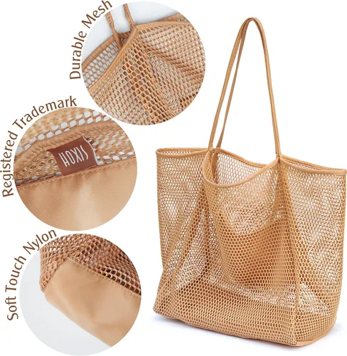 Miniatura 3 de Bolsa de hombro para mujer de malla para la playa