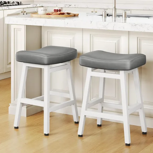 Miniatura 10 de Raynesys - Juego de 2 taburetes de bar de altura de mostrador, Taburetes de bar de 24 pulgadas para encimera de cocina, Taburetes de cocina