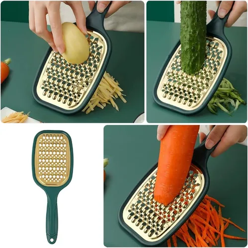 Miniatura 8 de Hemoton Pelador de patatas Pelador de verduras Rallador de acero inoxidable Rallador cuadrado grueso Rallador de queso de mano Rallador de verduras