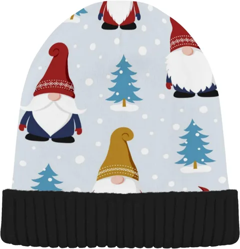Miniatura 2 de SHJI Bolsa de regalo de bastón de caramelo de Navidad para hombre, gorro de invierno cálido de punto, gorro de cráneo Slouch Gorra de pesca, gorros