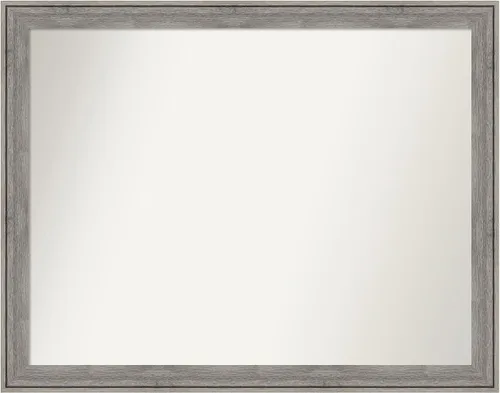 Miniatura 73 de Amanti Art Espejo de pared personalizado no biselado (24.5 x 24.5 pulgadas), marco gris marrón alta, varios tamaños personalizados, espejo de baño