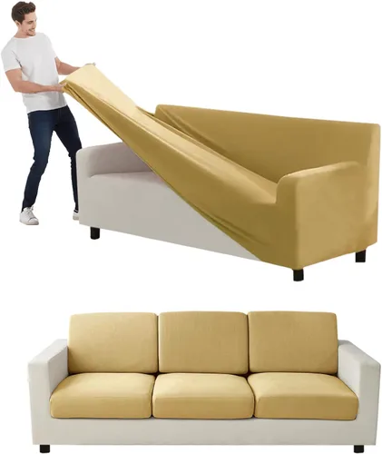 Miniatura 80 de Funda para Sofá de Terciopelo, Fundas Elásticas para Sofá para Funda Principal Separada/Respaldos y Cojines de Asiento, Funda para Sofá, para Fundas