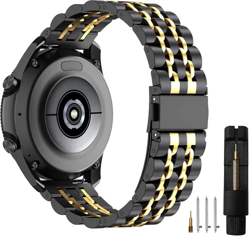 Miniatura 10 de EZMVZKU 22mm Bands for Galaxy Watch 3 45mm/Samsung Gear S3, Quickfit Stainless Steel Metal Straps for Garmin Venu 3/2/Amazfit GTR4/3/2/Huawei watch