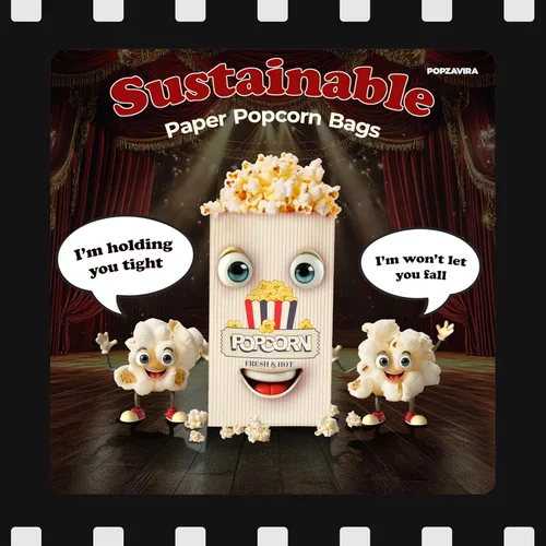 Miniatura 3 de Bolsas de palomitas de maíz de estilo vintage, fondo plano, 2 onzas, 500 unidades, porciones individuales, a granel, perfectas para fiestas, noches