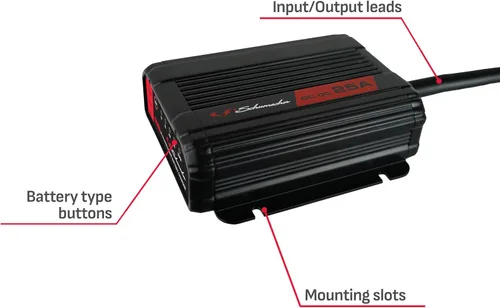 Miniatura 2 de Schumacher Electric Cargador y Mantenedor Inteligente de Batería - 25A 12V DC-DC - Cargador de Batería Estándar, AGM, Gel, Calcio y Litio - Uso