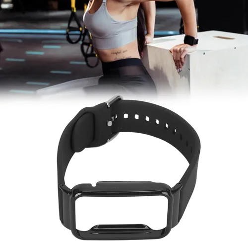 Miniatura 4 de Correa de reloj de silicona 2 en 1 con funda protectora para Mi Band 7 Pro, ajuste ajustable, material suave y agradable a la piel, fácil