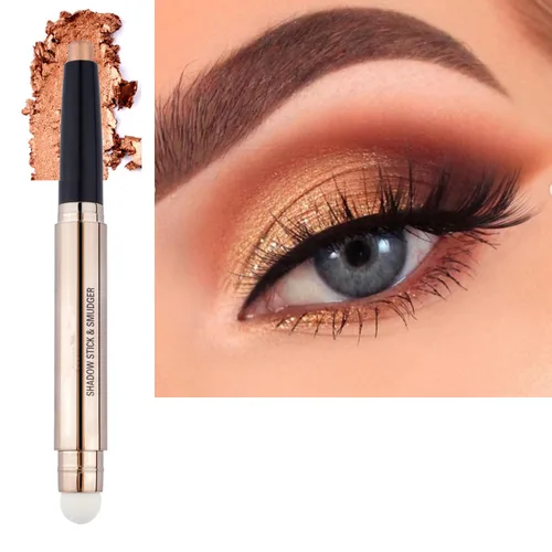 Miniatura 12 de Barra de Sombra de Ojos Rosa, Lápiz de Sombra de Ojos Cremoso, Acabado Brillante, Hipoalergénico, Resistente al Agua, de Larga Duración, Lápiz