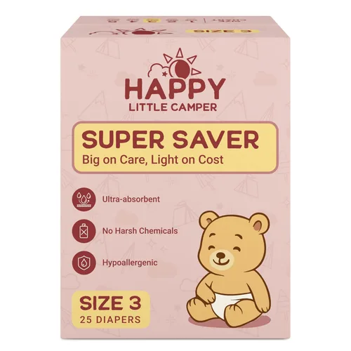 Miniatura 23 de Happy Little Camper Pañales desechables naturales para bebés, ultraabsorbentes, talla 1 - hipoalergénicos, sin perfume y sin cloro (200 unidades)