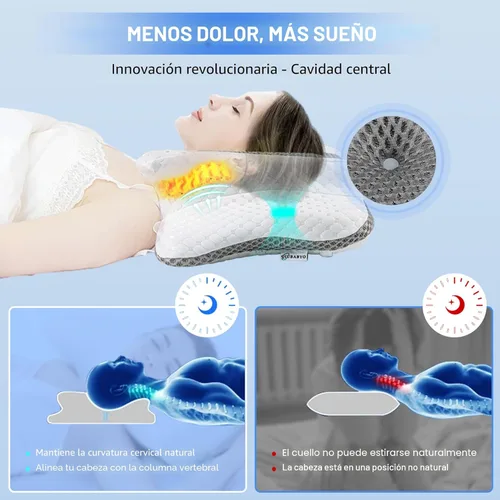 Miniatura 3 de Almohada Cervical para Alivio del Dolor y Soporte del Cuello, Almohada Ergonómica Ajustable para Dormir Cómodamente, Almohadas Ortopédicas de Espuma