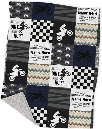 Miniatura 10 de Manta personalizada de camuflaje con diseño de ciervos y osos, conejo, lobo y bosque, manta de bebé con lunares minky para niños y niñas, manta a