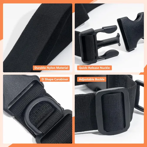 Miniatura 3 de TXIN Cinturón táctico, cinturón militar de nailon para hombre con hebilla ajustable de liberación rápida, color negro