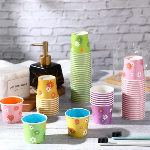 Miniatura 4 de Nuenen Paquete de 500 tazas de papel desechables de 3 onzas para enjuague bucal pequeñas, mini tazas de café expreso para bebidas calientes o frías