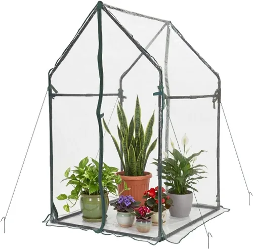 Gardzen Mini invernadero resistente portátil, casa verde, tienda de campaña transparente, pequeño invernadero para plantas de interior y exterior,