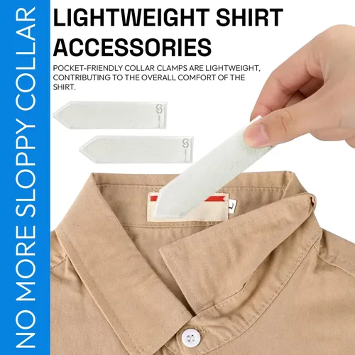 Miniatura 6 de Adhesivos de doble cara para el cuello, crujientes, extraíbles, insertos de cuello, moldeador de cuello para camisas de vestir para hombres, 3