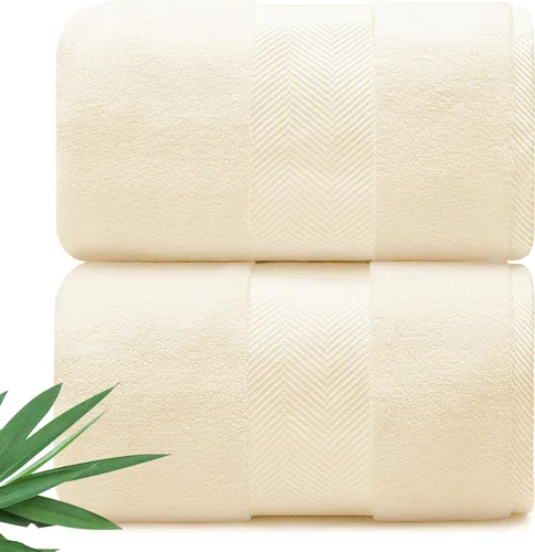 Miniatura 8 de Alusa Home - Toallas de baño ultra suaves y afelpadas de viscosa de bambú - 700 g/m² Paquete de 2 - Extra grande 70x35 pulgadas - Super absorbente