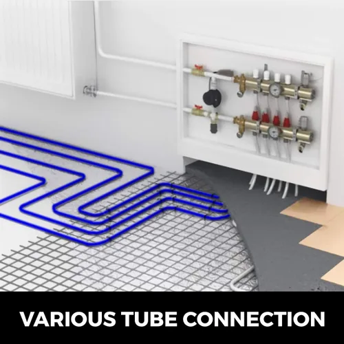 Miniatura 5 de VEVOR Tubo PEX sin barrera de oxígeno de 300 pies, tubo PEX azul de 3/4 de pulgada, tubo de calor radiante EVOH Pex-B, fontanería duradera