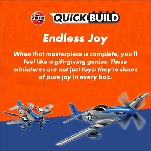 Miniatura 5 de Airfix Quickbuild Messerschmitt 109 - Kit de construcción de modelo de plástico de avión en ladrillo J6001