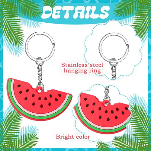 Miniatura 3 de Yinkin 36 llaveros para fiesta de verano, playa, flamenco, piña, tortuga, tabla de surf, para verano, piscina, recuerdo temático, suministros