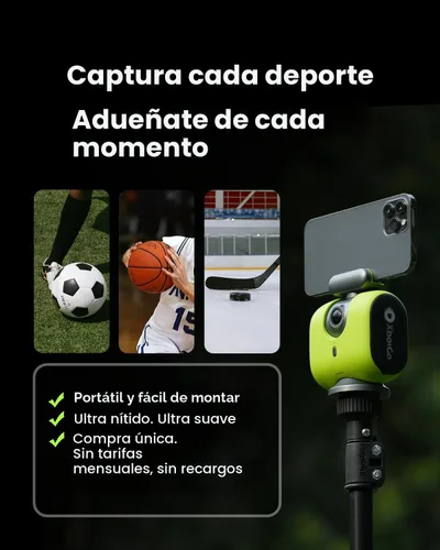 Miniatura 8 de XbotGo Cámara de Acción Deportiva AI Auto Camaleón - Cámara de Fútbol 4K 60FPS y Cámara de Seguimiento de Baloncesto para Deportes de Equipo